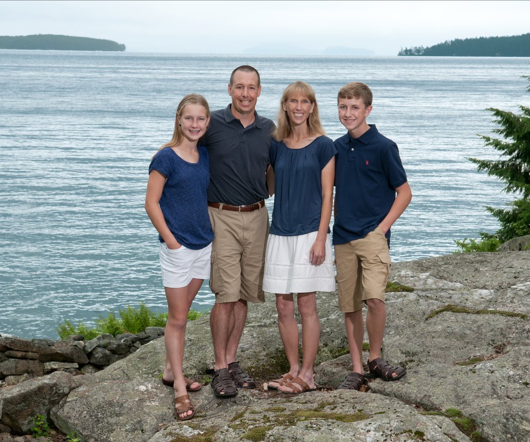 Family Photo Governers Island Gilford NH Lake Winnipasaukee