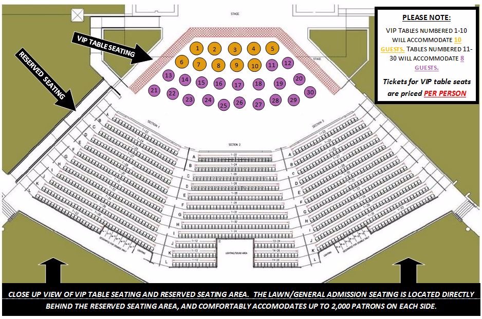 The Fred Amphitheater Seating Chart