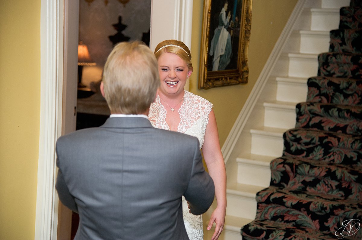 first look with dad albany wedding photographer