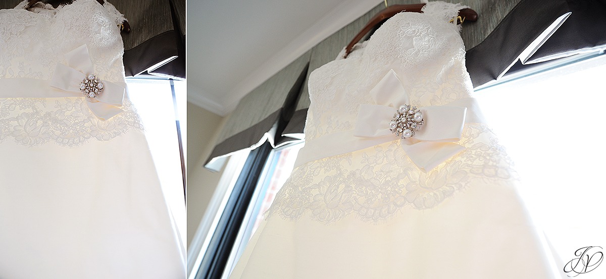 details of angela's bridal gown, bridal gown details