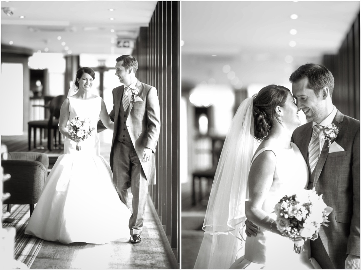 Lancashire Manor wedding couple smiling