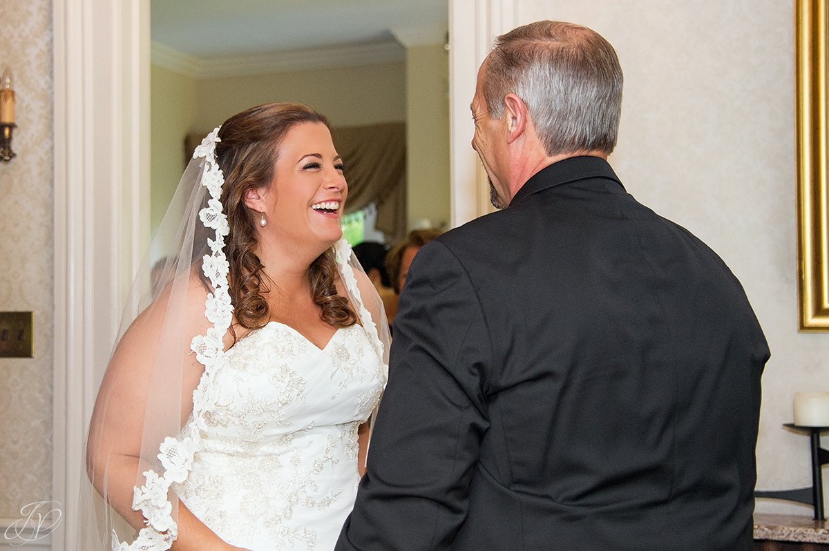 first look with dad albany wedding photographer