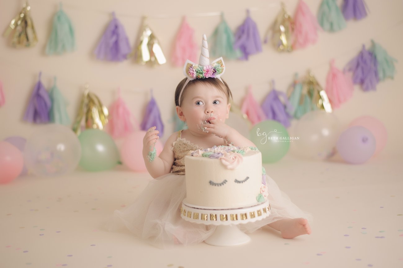 M's 4th Of July Cake Smash With Beth Galligan Boston First Birthday Photographer