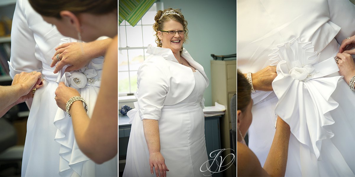 final touches and wedding dress, wedding flower photo, Wedding at The Queensbury Hotel, Lake George Wedding Photographer