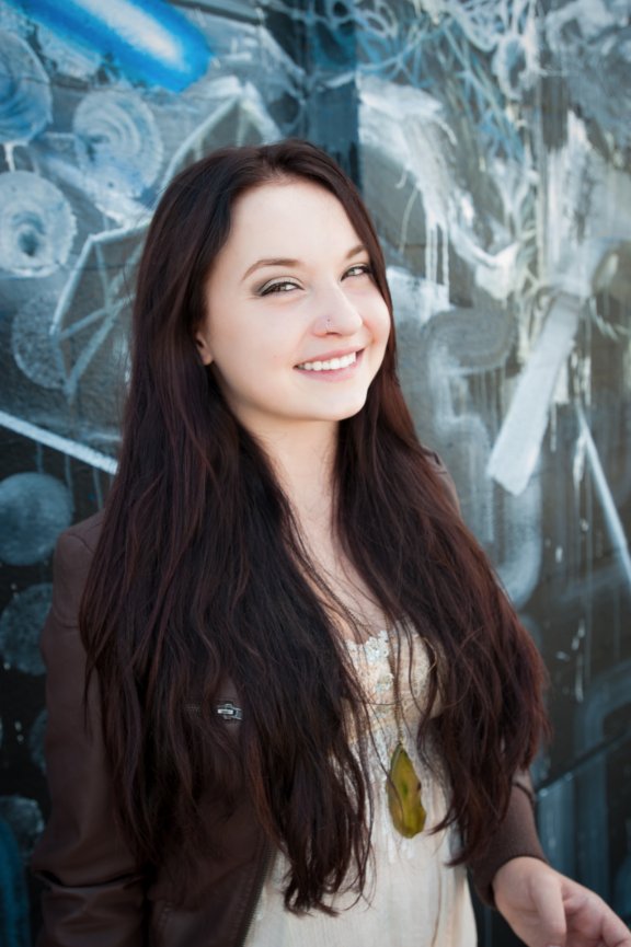 Senior Portraits with Robin in front of street art