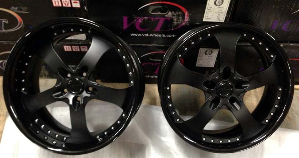 Matt Black and Gloss Black Vellano Wheels