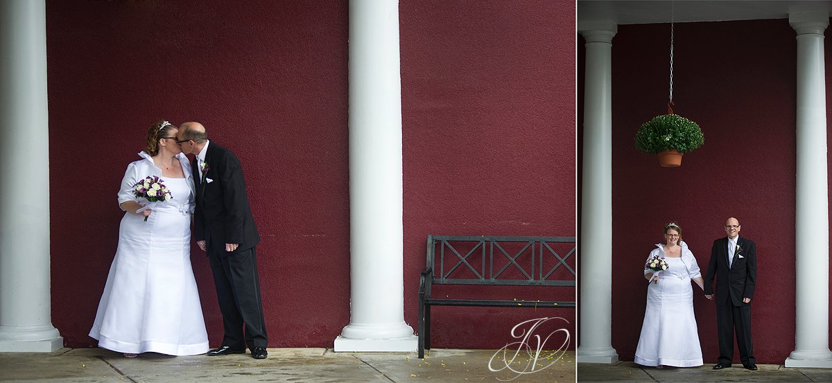 Wedding at The Queensbury Hotel, bride and groom kissing, Lake George Wedding Photographer