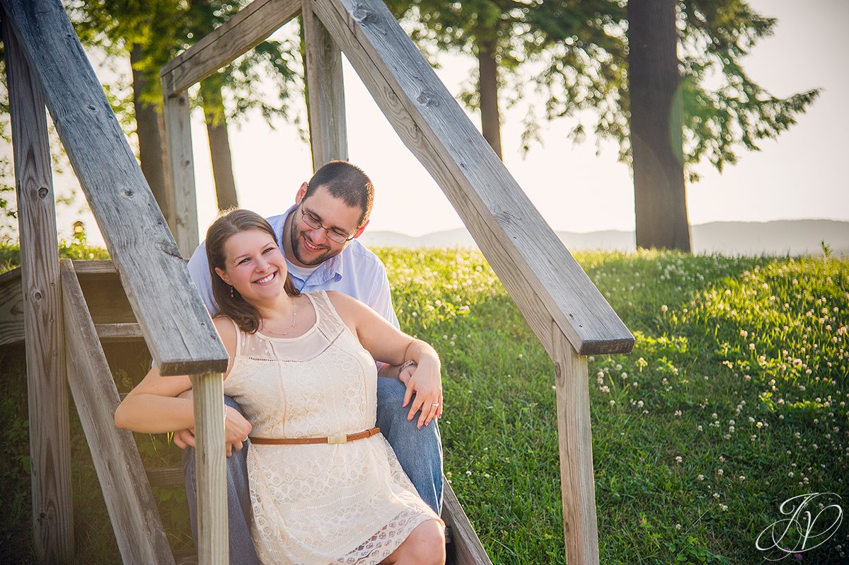 sunset engagement, engagement at sunset, lake george engagement photos, engagement in lake george, engagement photos in the adirondack mountains