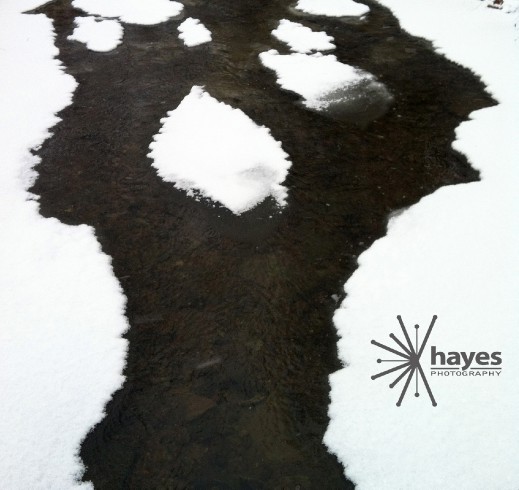 Hayes Photography, abstract, snow, creek, design,webster, ny