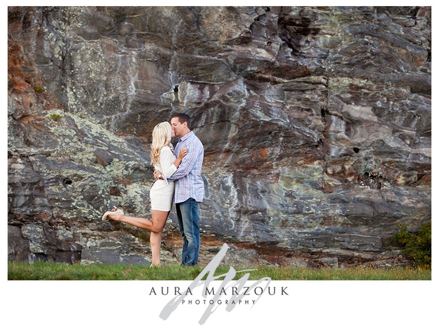 Stunning mountain views in the background of the Pisgah National Forest engagement session. © Aura Marzouk Photography, Greensboro Wedding Photographer