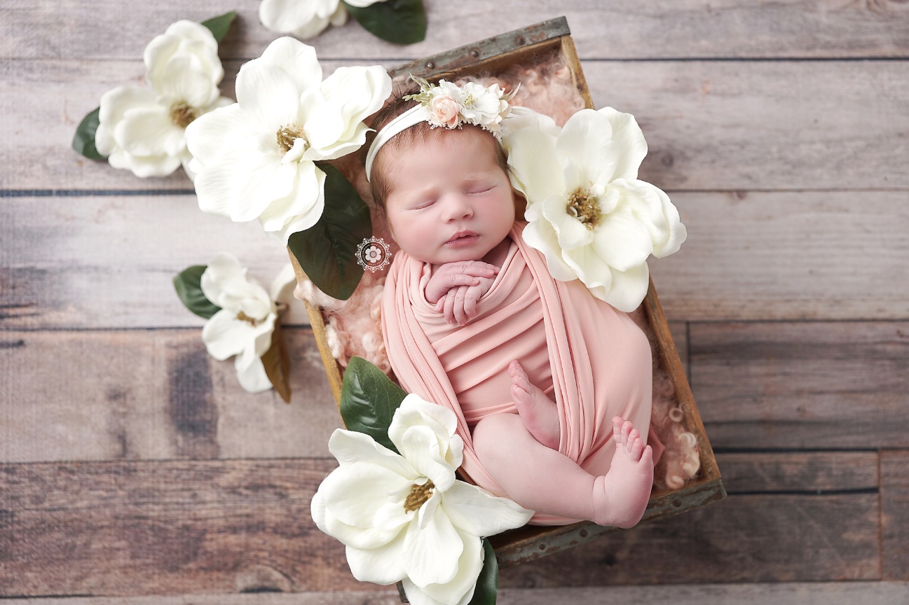 Beautiful Karalie Magnolia - Atlanta Newborn Baby  Photographer