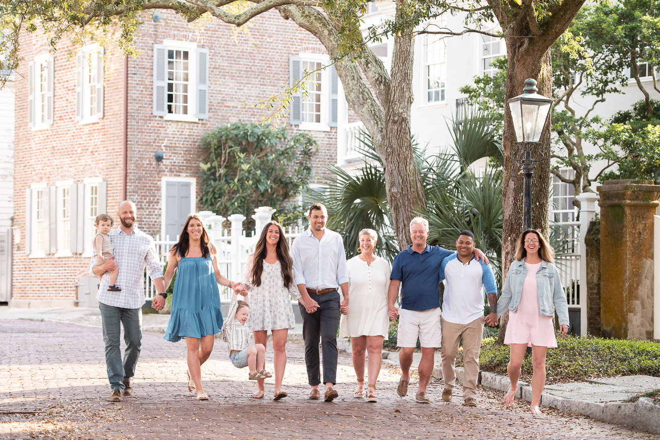 Sunrise Extended Family Session at Port of Call, Isle of Palms