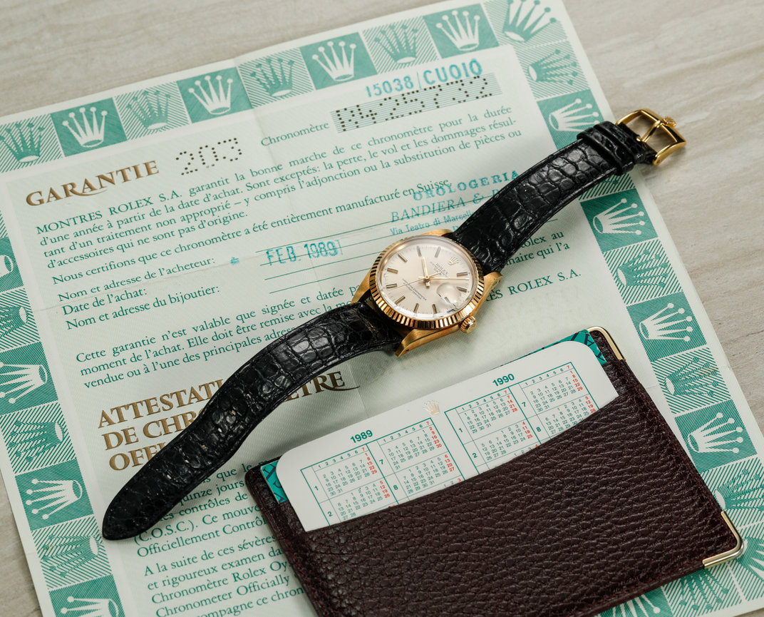 Rolex DATE 15038 18K Alitalia Papers 1989 - Roy & Sacha Davidoff SA