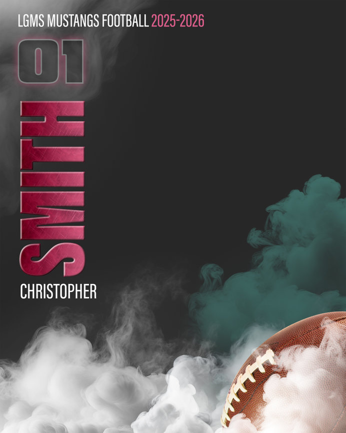 Football Card Digital Premium 8x10