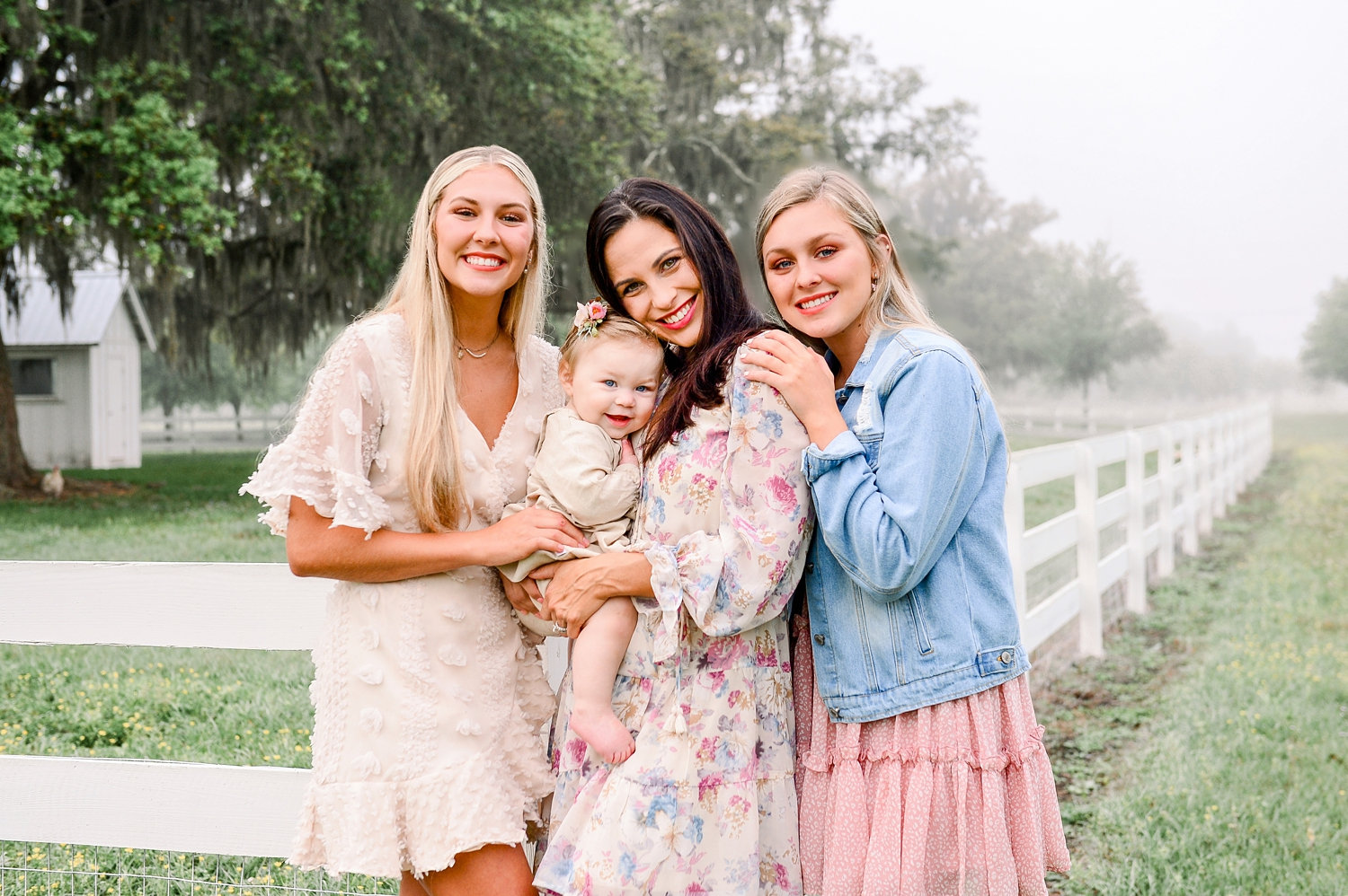 mother with beautiful daughters, Florida, Jacksonville, Congaree and Penn