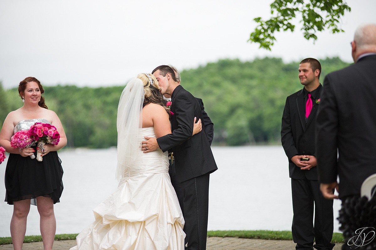 perfect first kiss moment at a ceremony