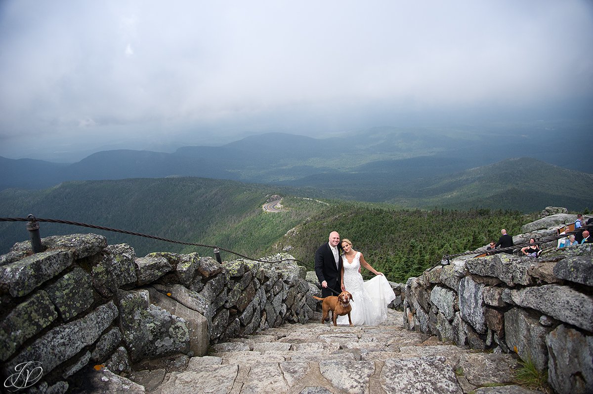 bride and groom whiteface mountain