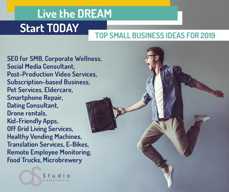 Top Small Business Ideas For 2019 Astudioproductions Inc