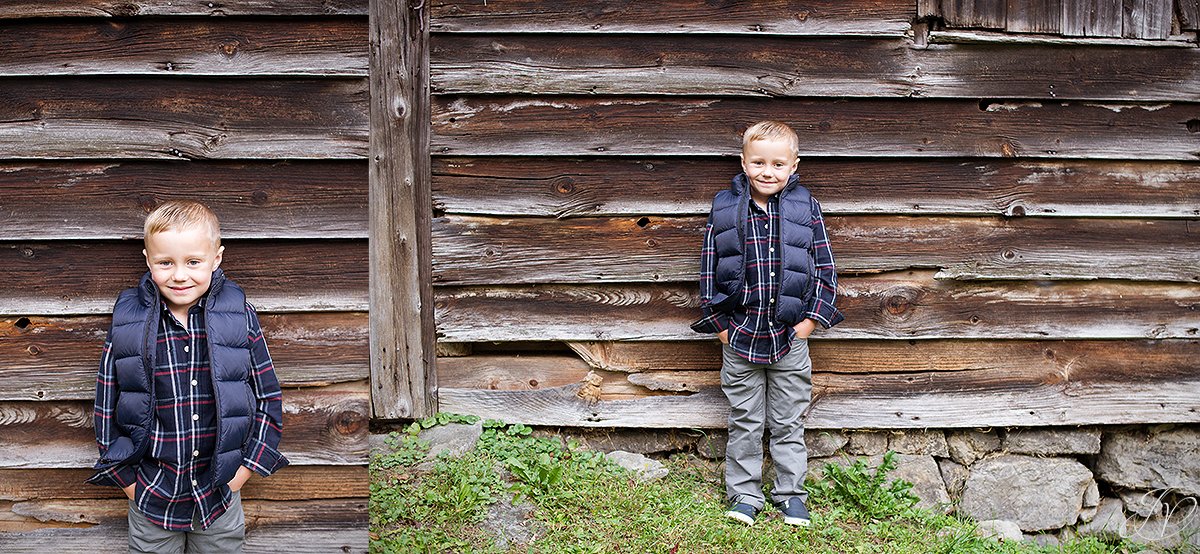 family fall portrait children barn portrait