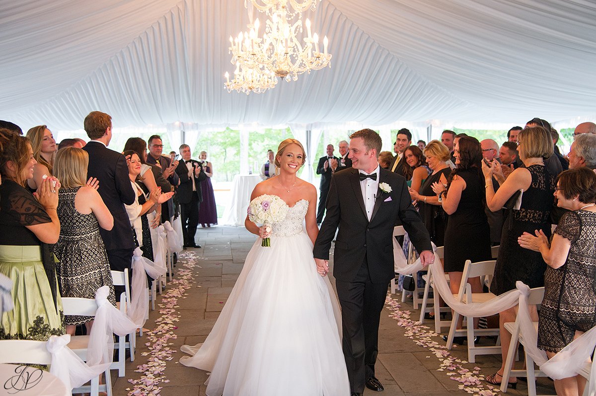 outside ceremony white tent saratoga national