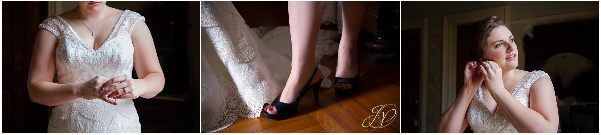 bride getting ready alone