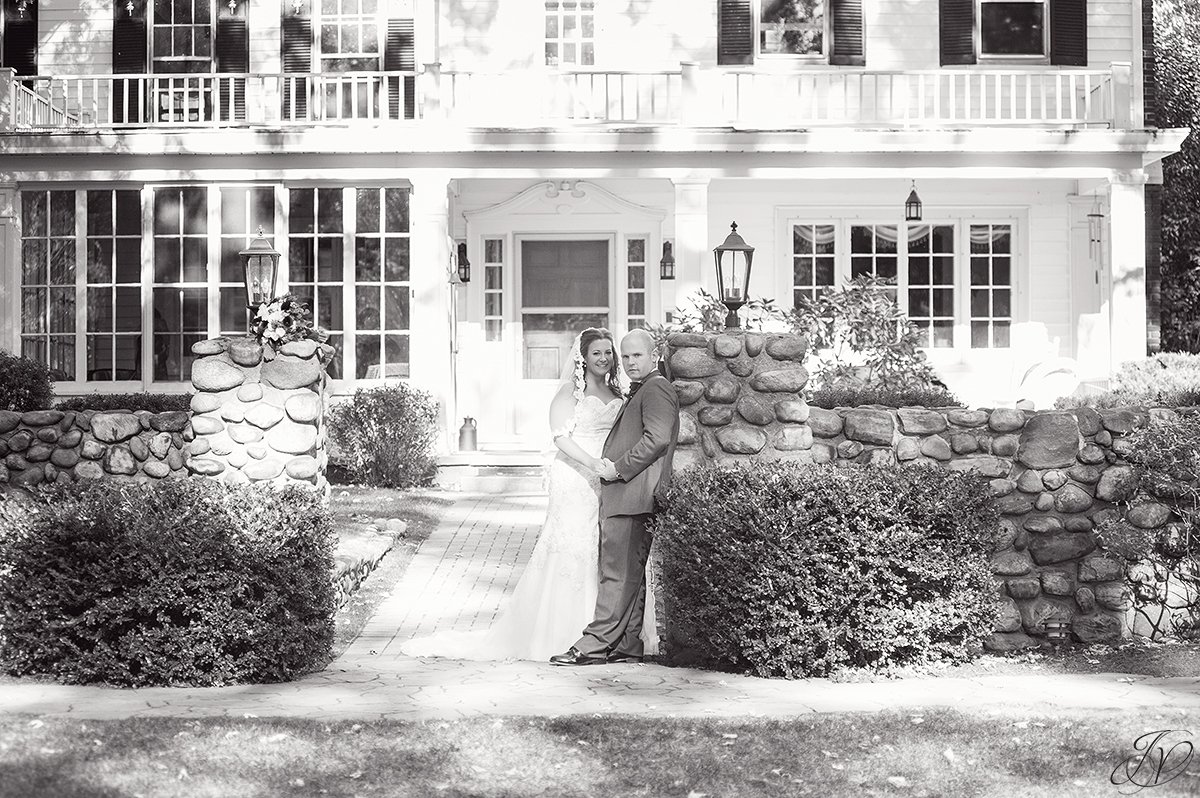 beautiful black and white bride and groom portrait