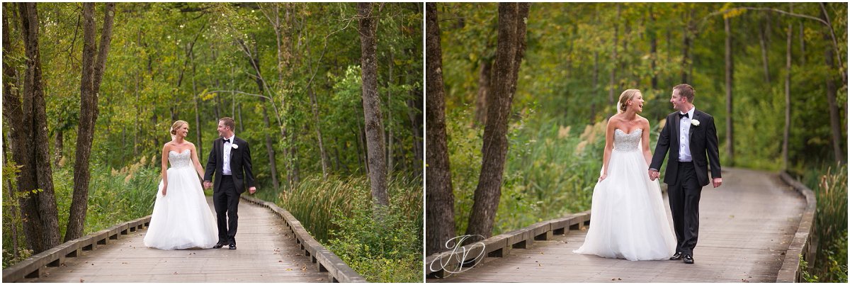 bride and groom on bridge walkway saratoga national