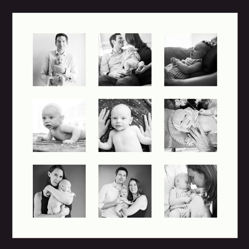 9 Matted 5x5 Prints in 20x20 Frame - Sharyn Peavey Photography