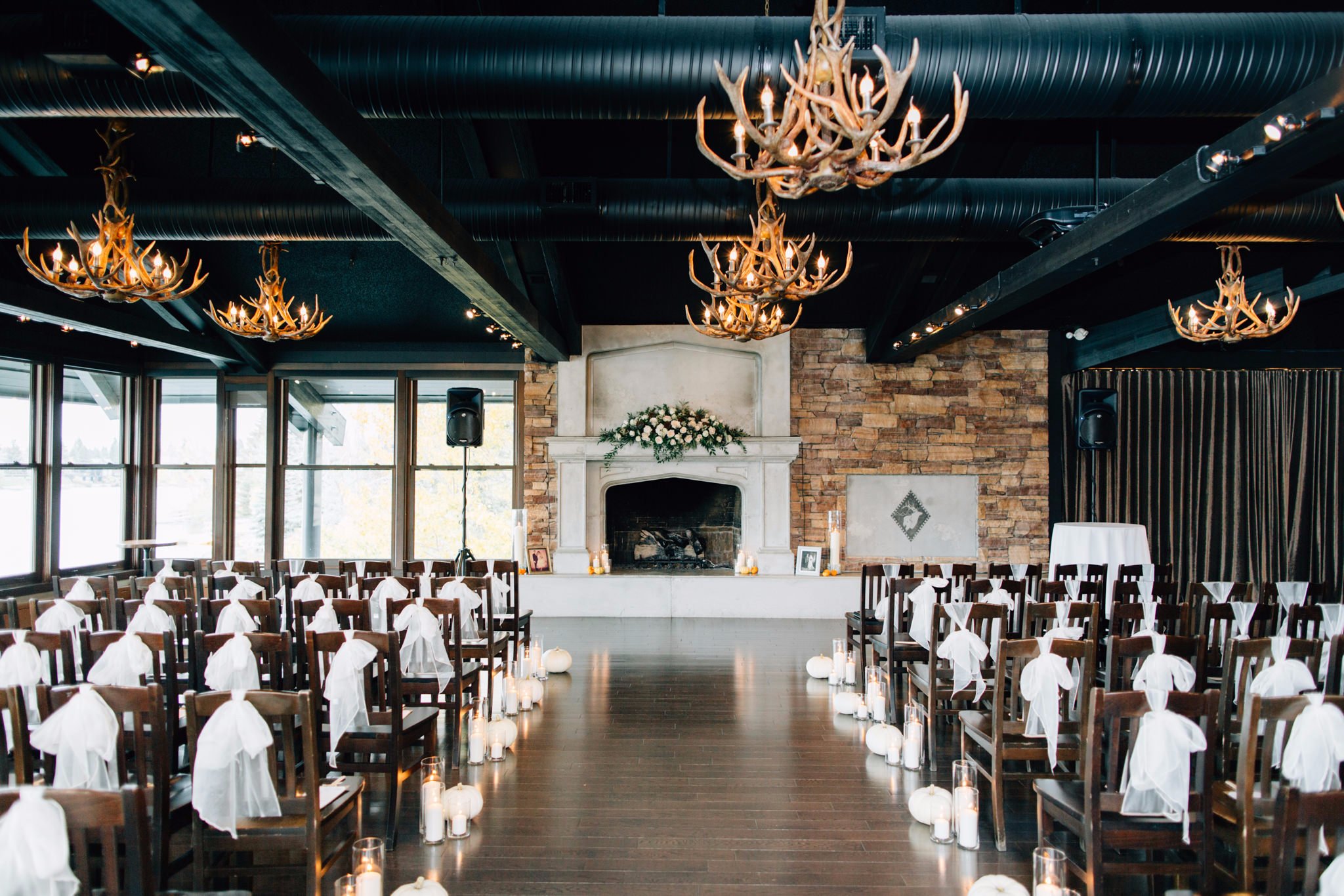 Fireplace Wedding Florals The Lake House Calgary