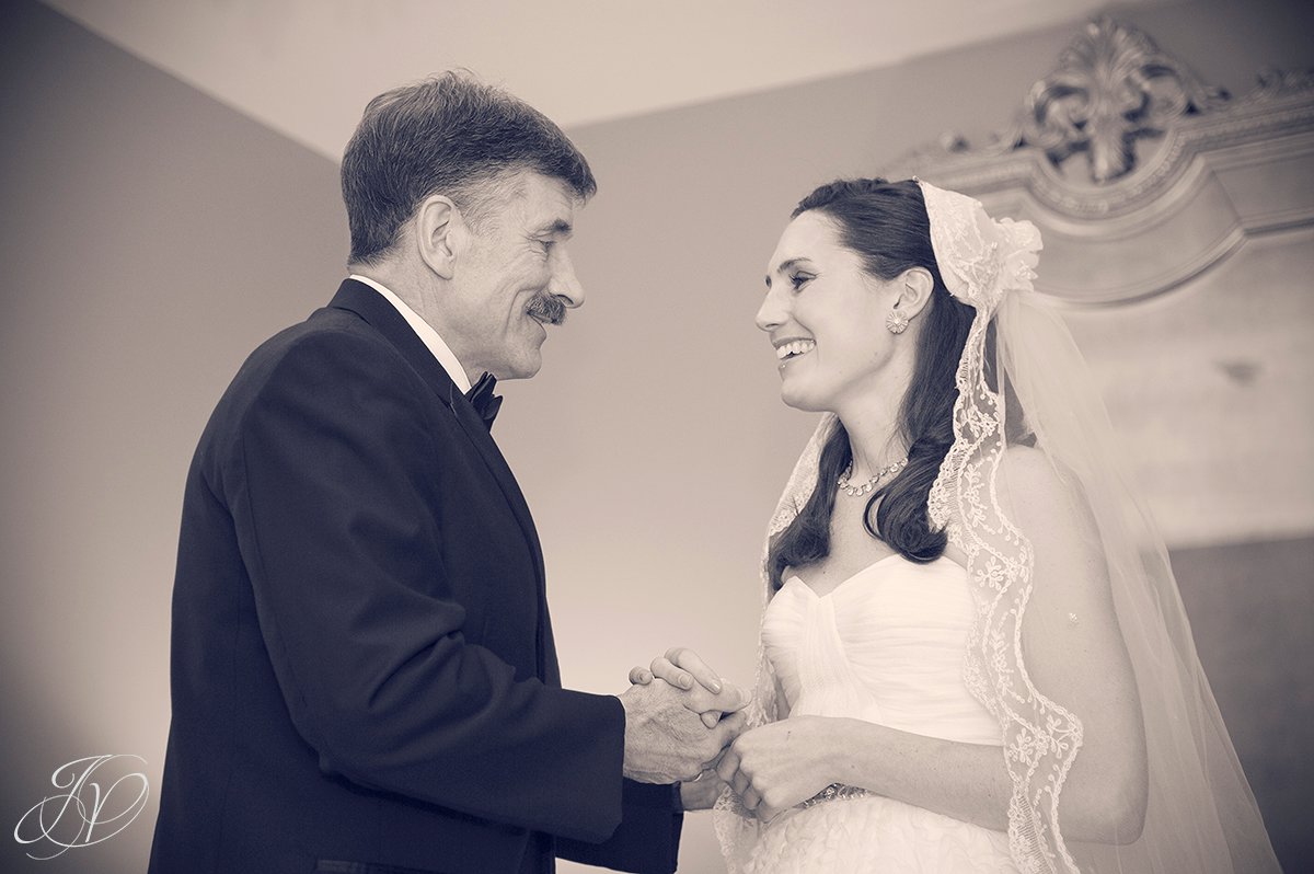 father and bride first look photo, first look photo, beautiful moments with father and bride, Albany Wedding Photographer, Wedding at The Crooked Lake House