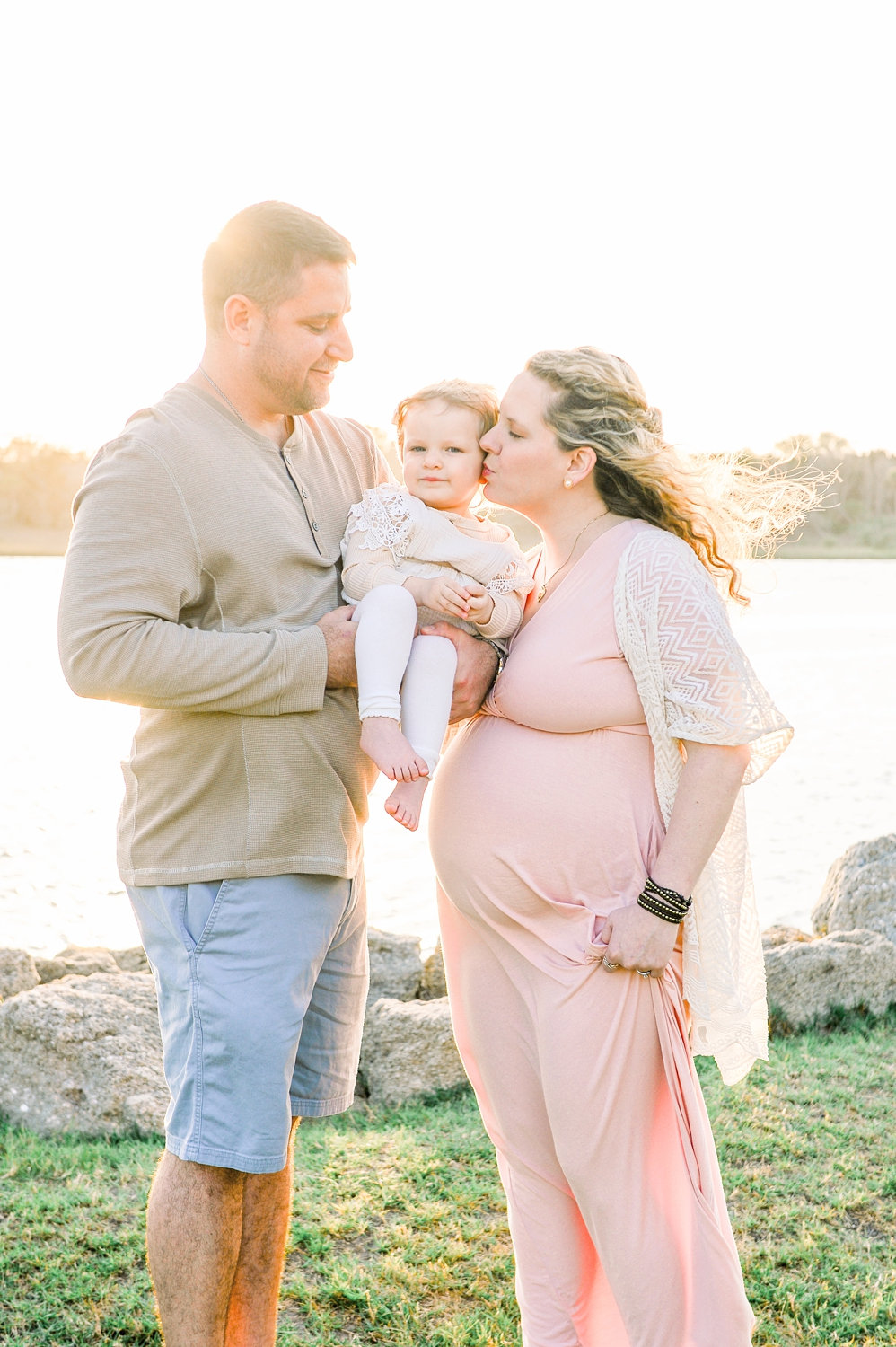 father, pregnant mother, baby daughter, Saint Augustine Beach, Ryaphotos