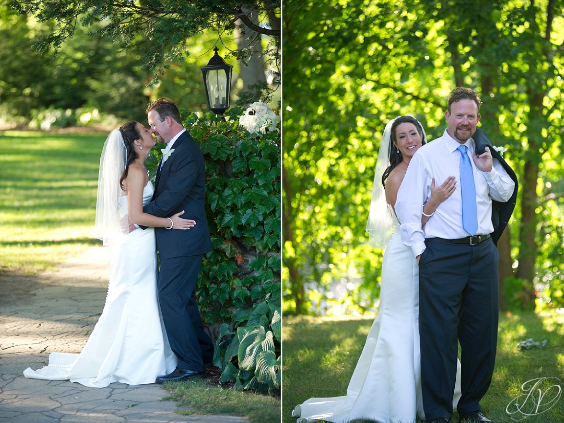 bride kissing groom photo, wedding ceremony photo, riverstone manor, schenectady wedding photographer