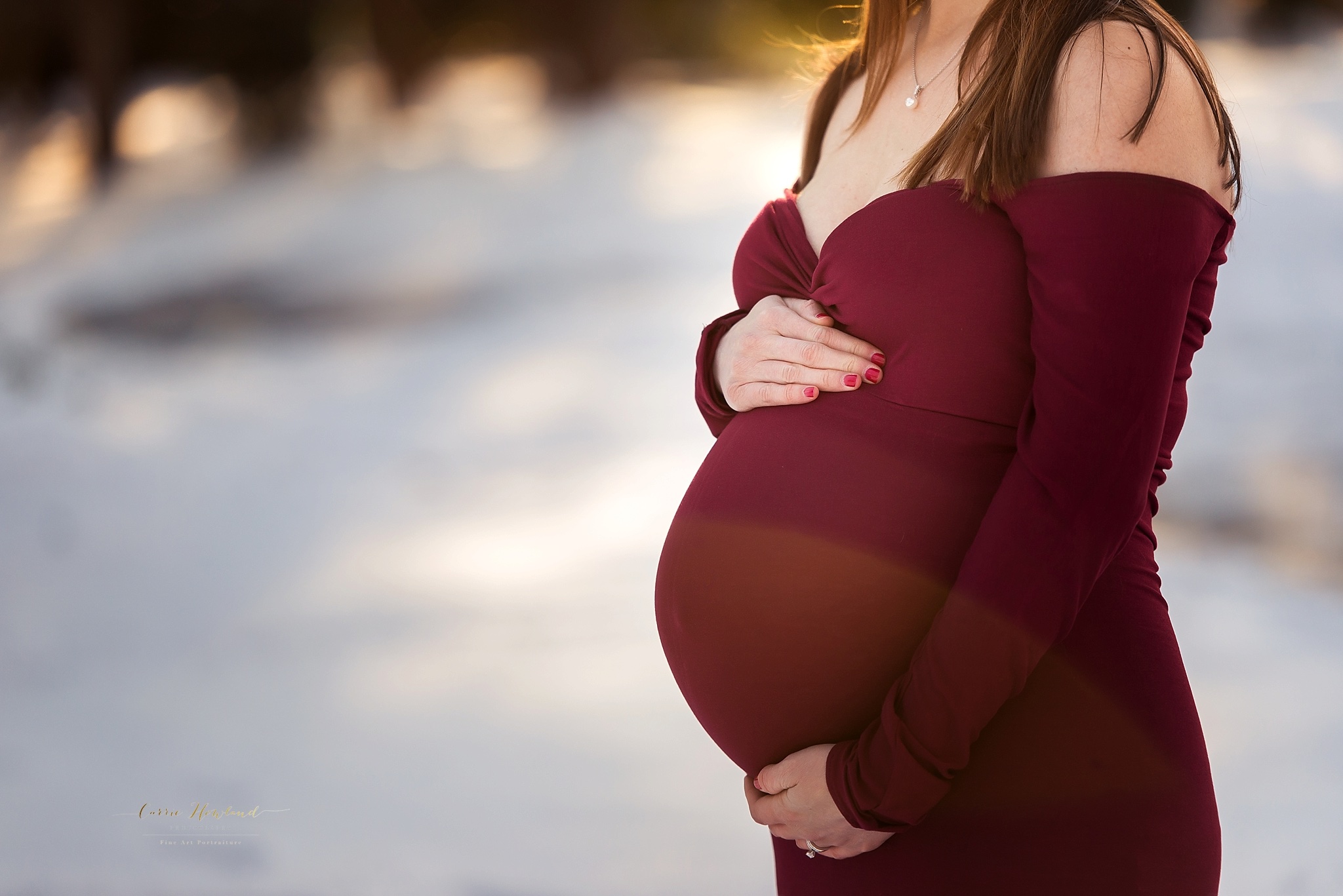 Charlotte Maternity Photographer / Snowy Maternity Session