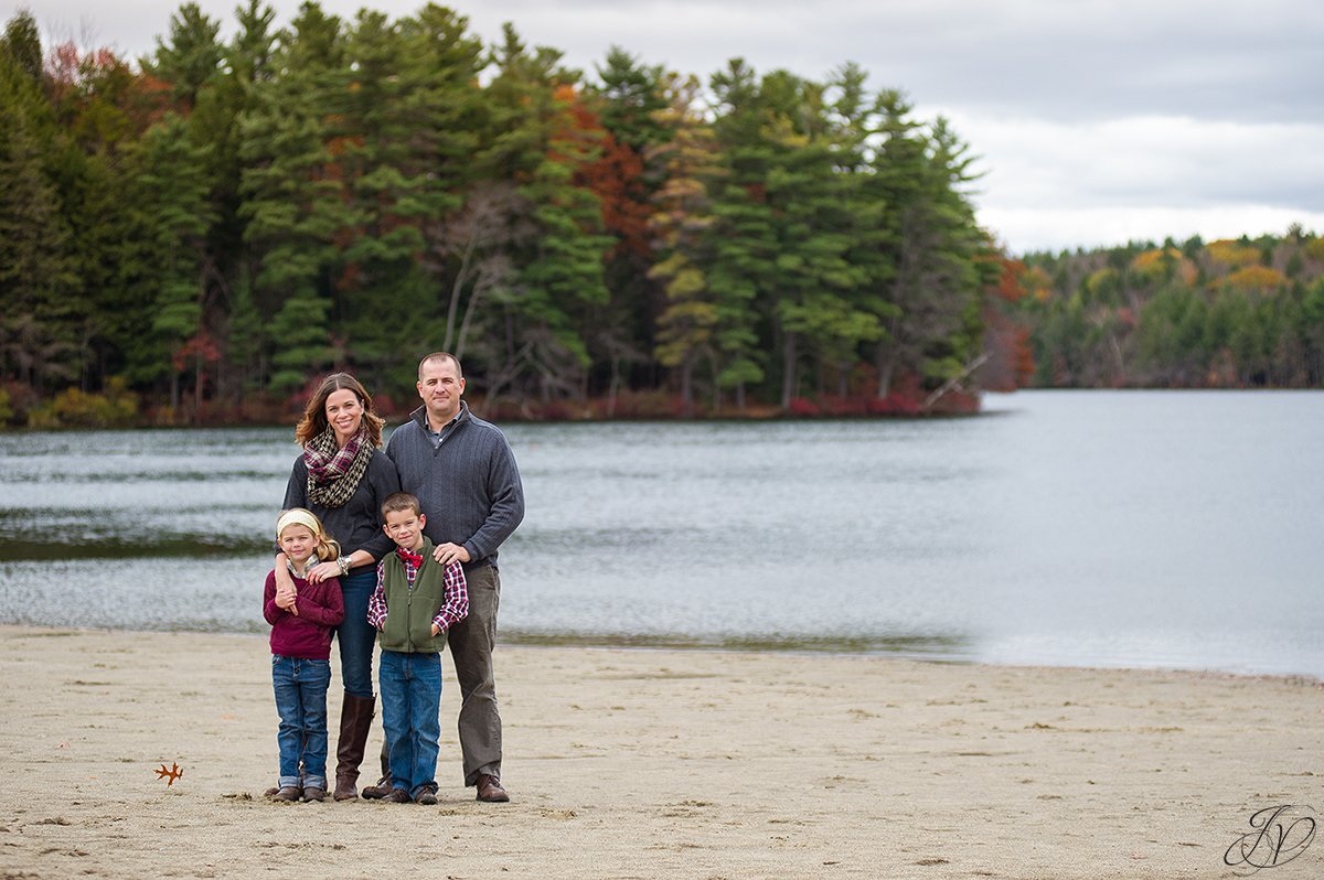 beautiful beach fall family photos