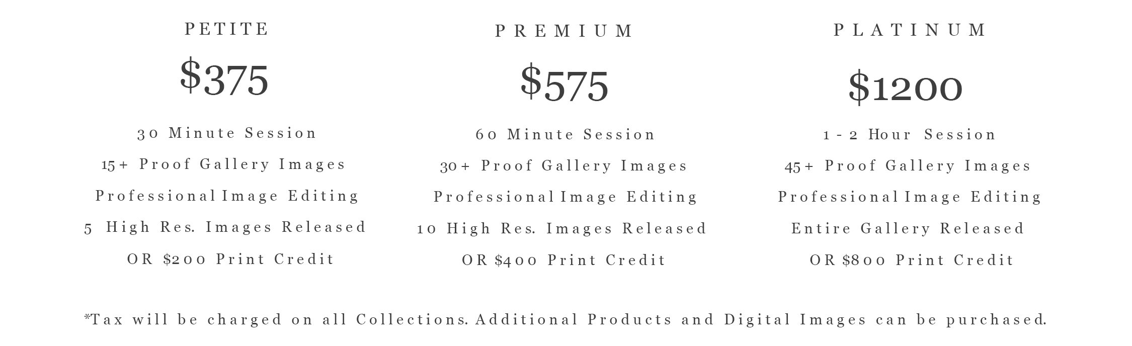 Photography Prices and Products