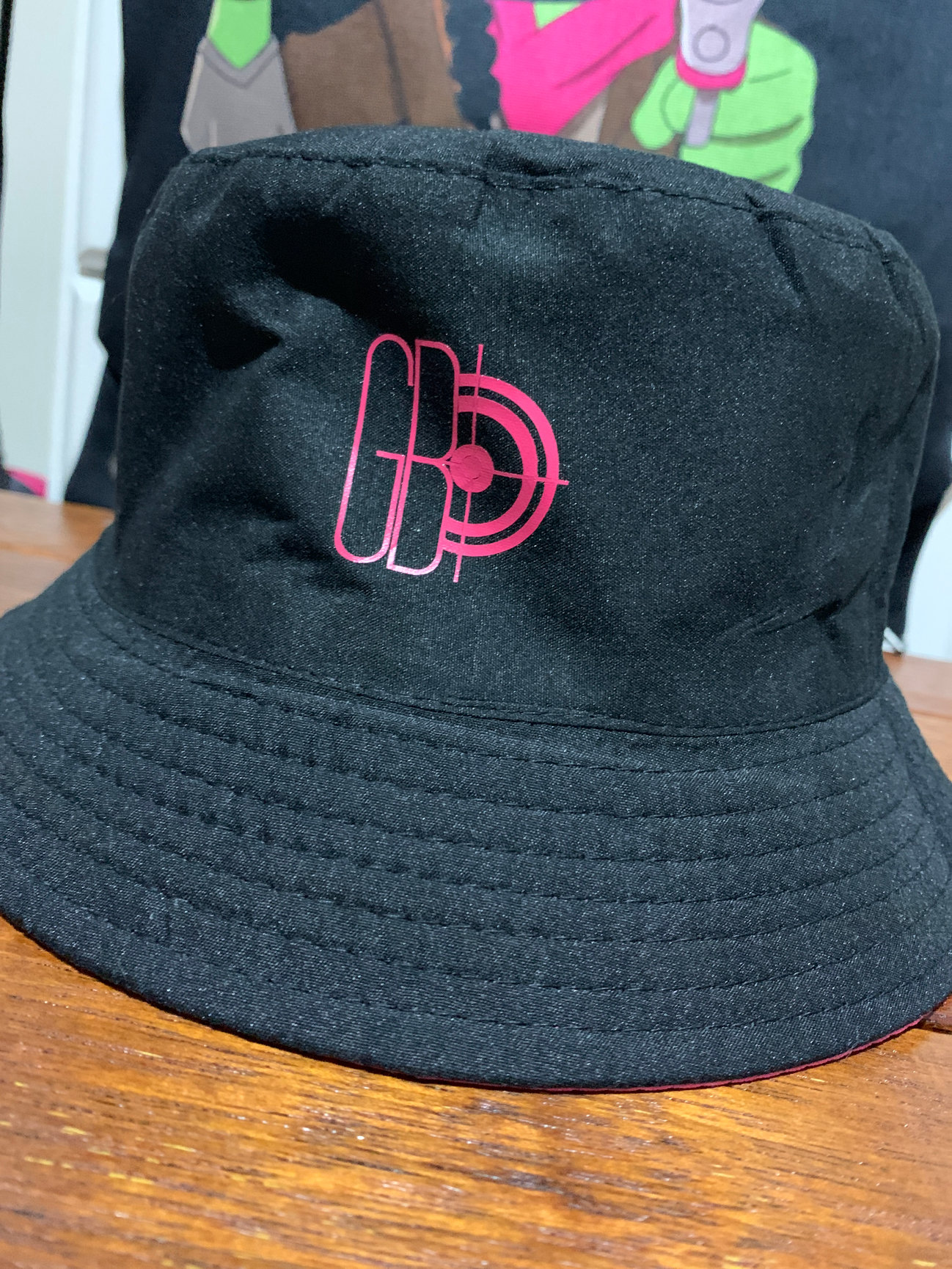 Hot Pink/Black Reversible Bucket hat Gel Ballistics Photography