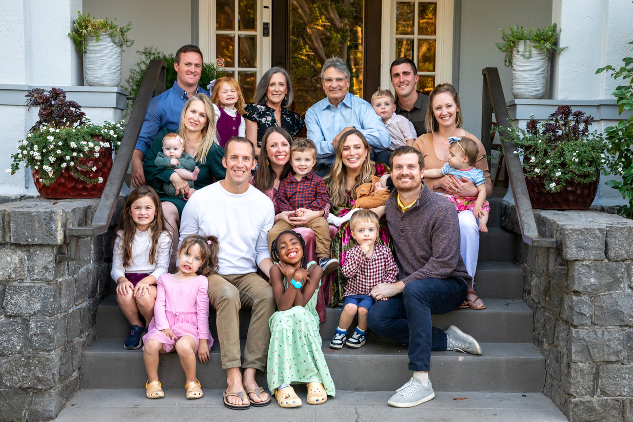 Family portraits during Sunset in Santa Rosa,  Sonoma County Ca, taken by Sheila Johnson of Studio J Photography