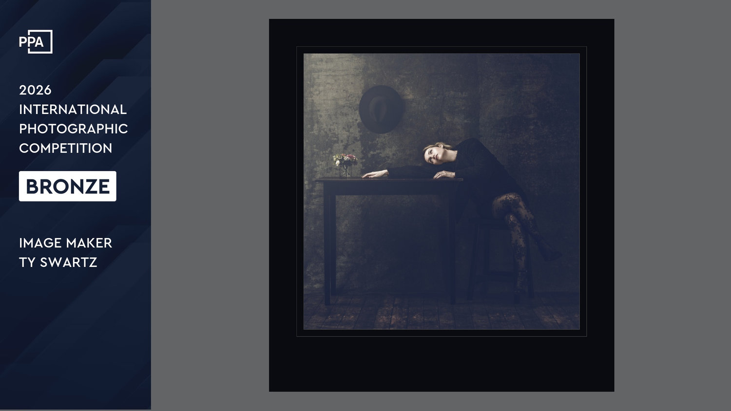 He is Gone, award-winning fine art senior portrait by Ty Swartz, 2026 PPA Bronze Medal, VPPA Best Portrait of a Woman
