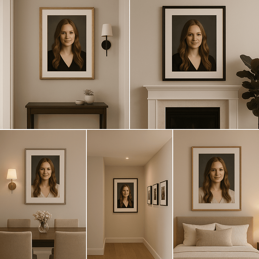 Portrait Print Example Printing and displaying your portaits - Pink Chair Photography LLC