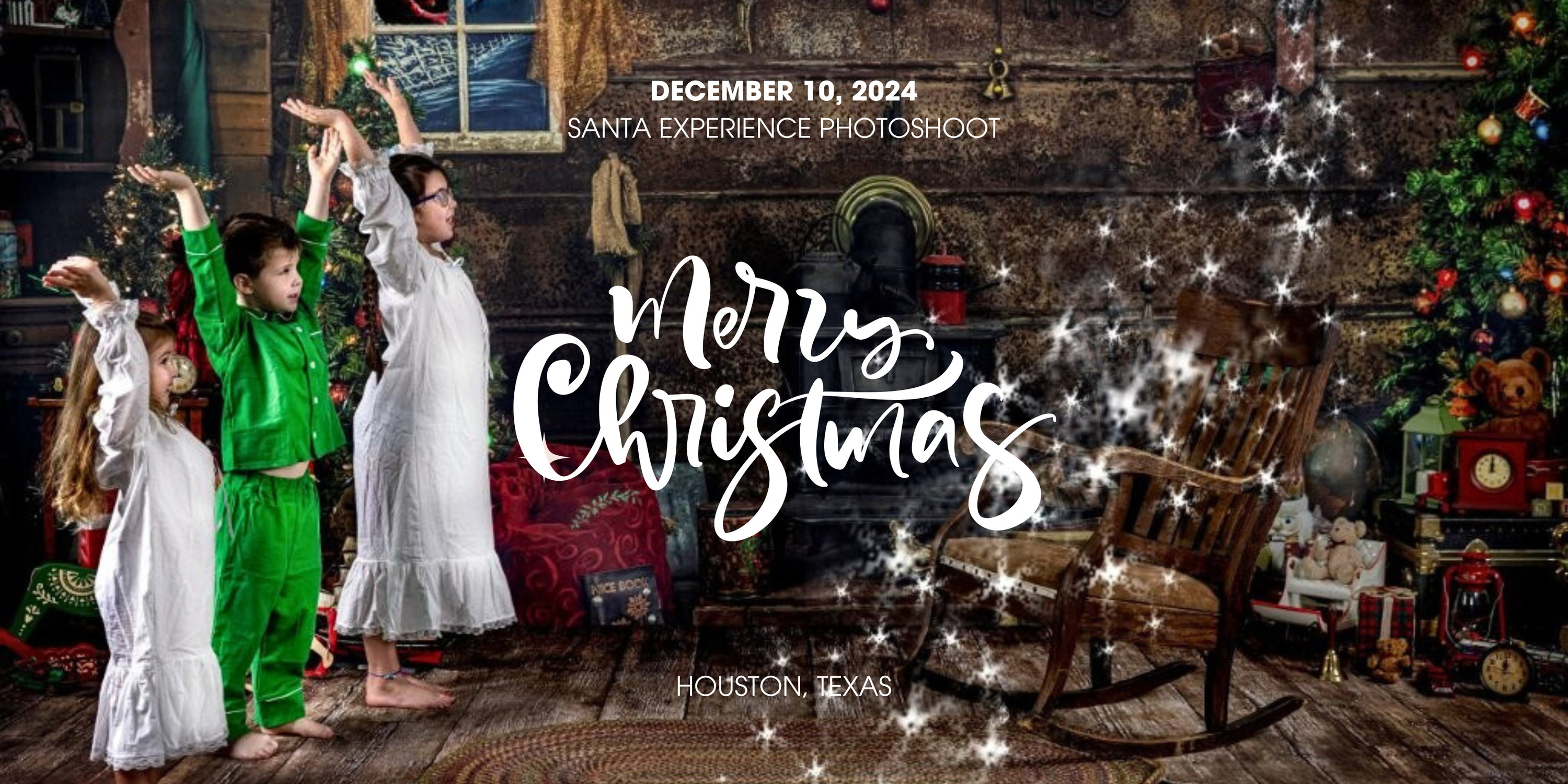 December 10 - Houston, Texas - Santa Experience Christmas Photoshoot