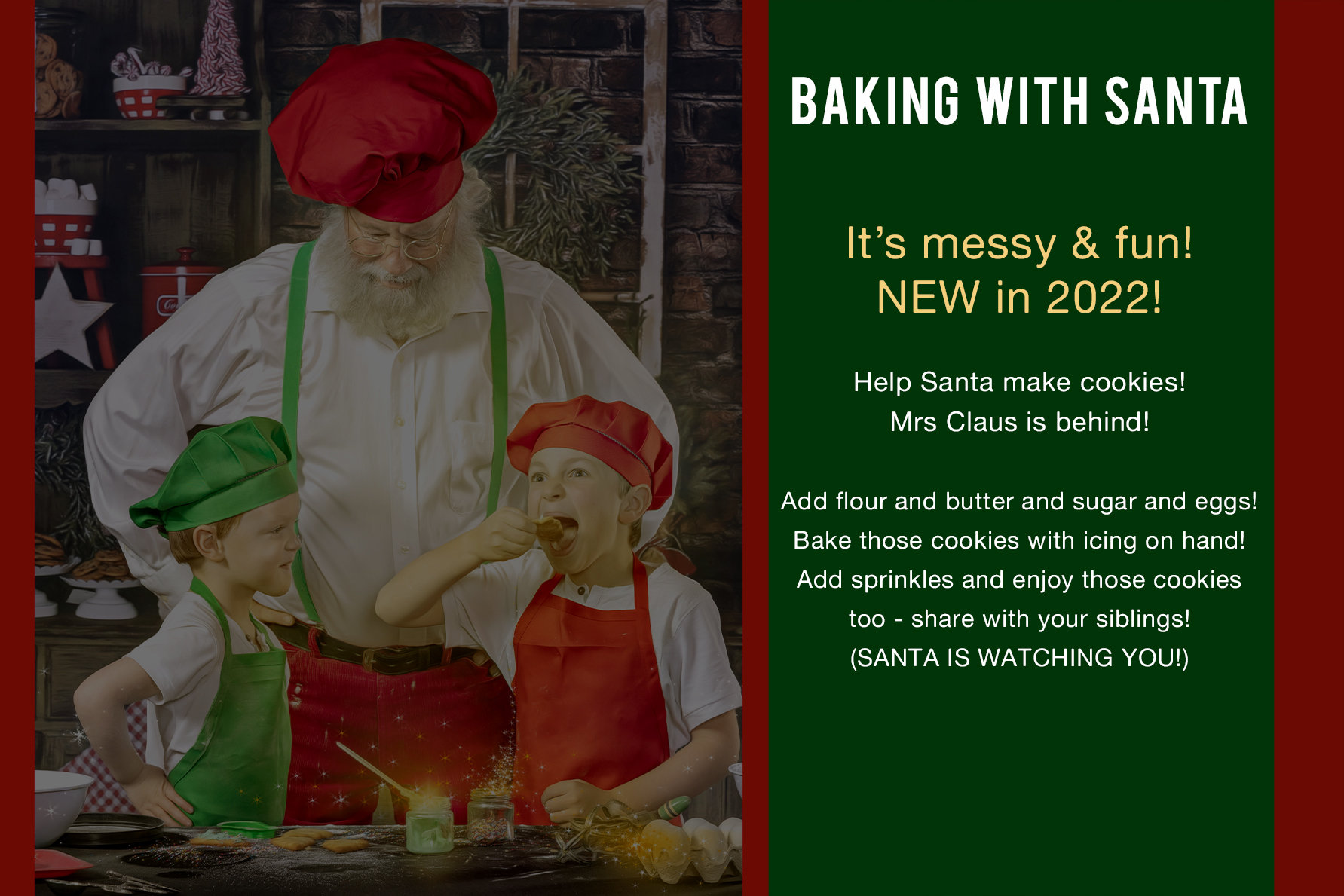 Baking with Santa - A Charleston Santa Experience