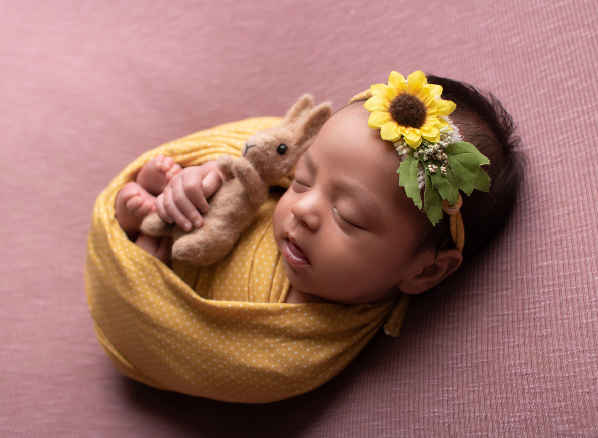 In home newborn session in Mcallen, TX