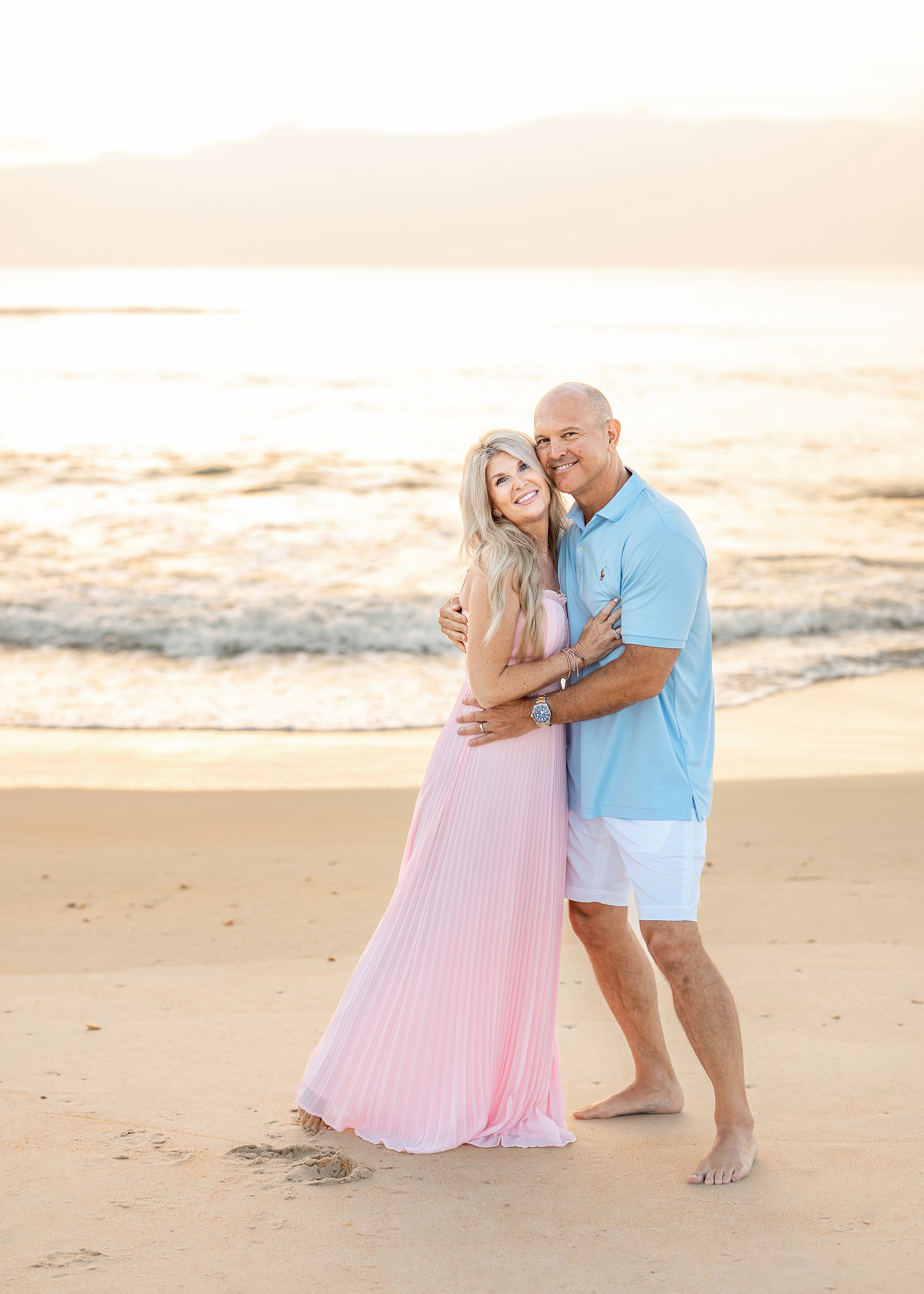 St. Augustine Beach family sunrise session with pastel colors