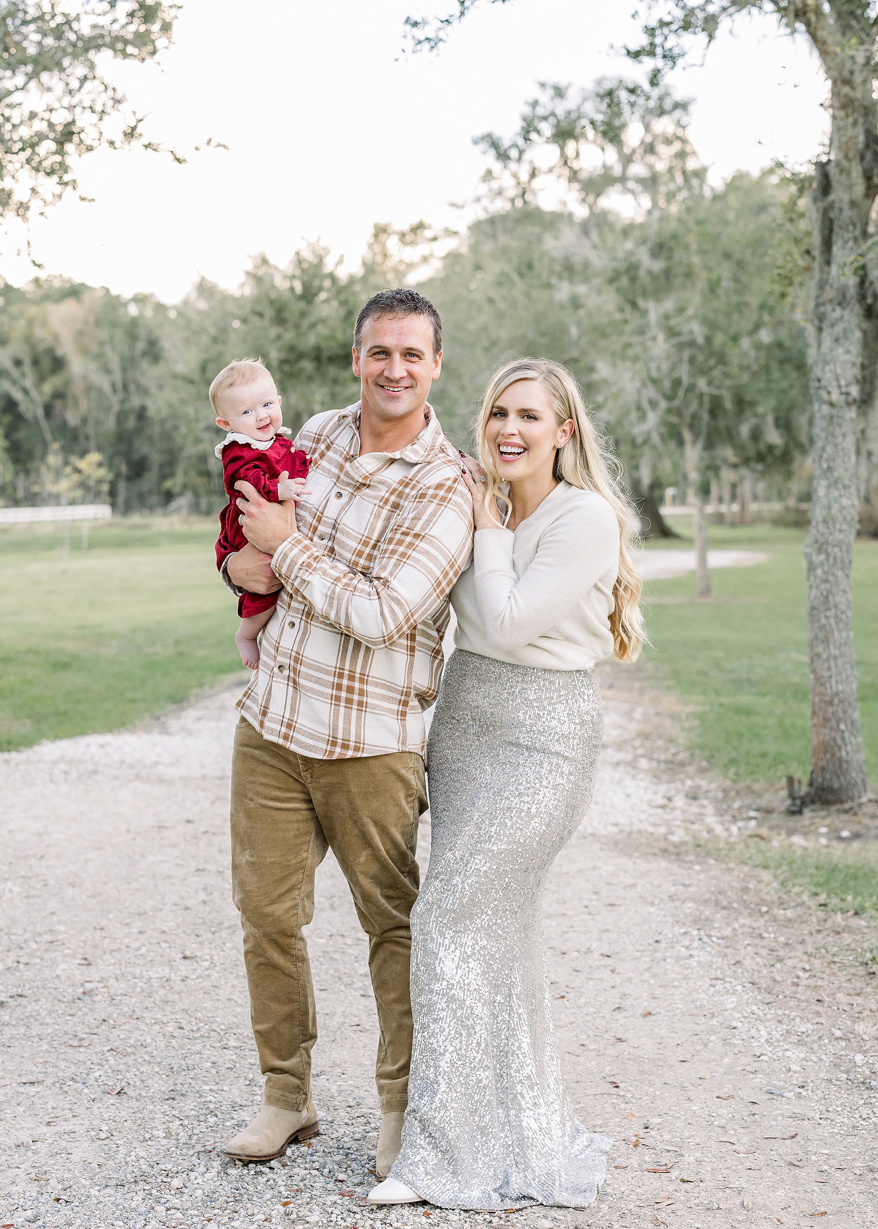 Ryan Lochte fall family portrait at Congaree and Penn farm.