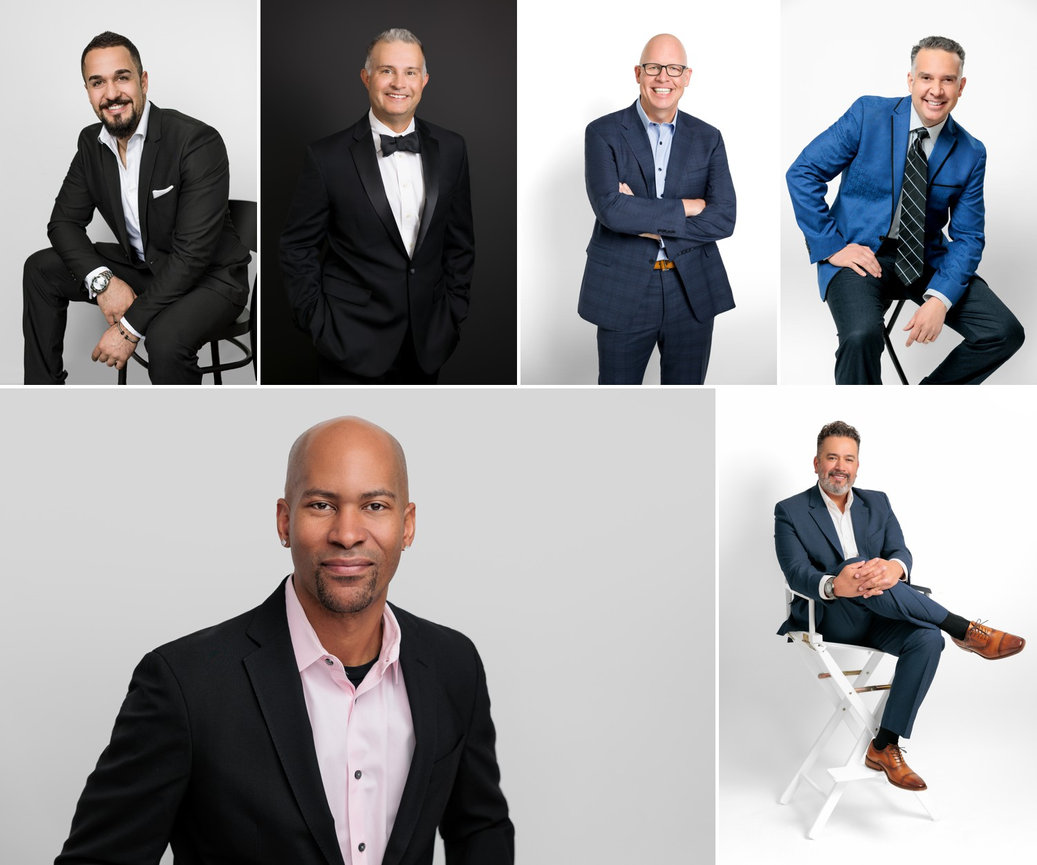 Well dressed men's headshots