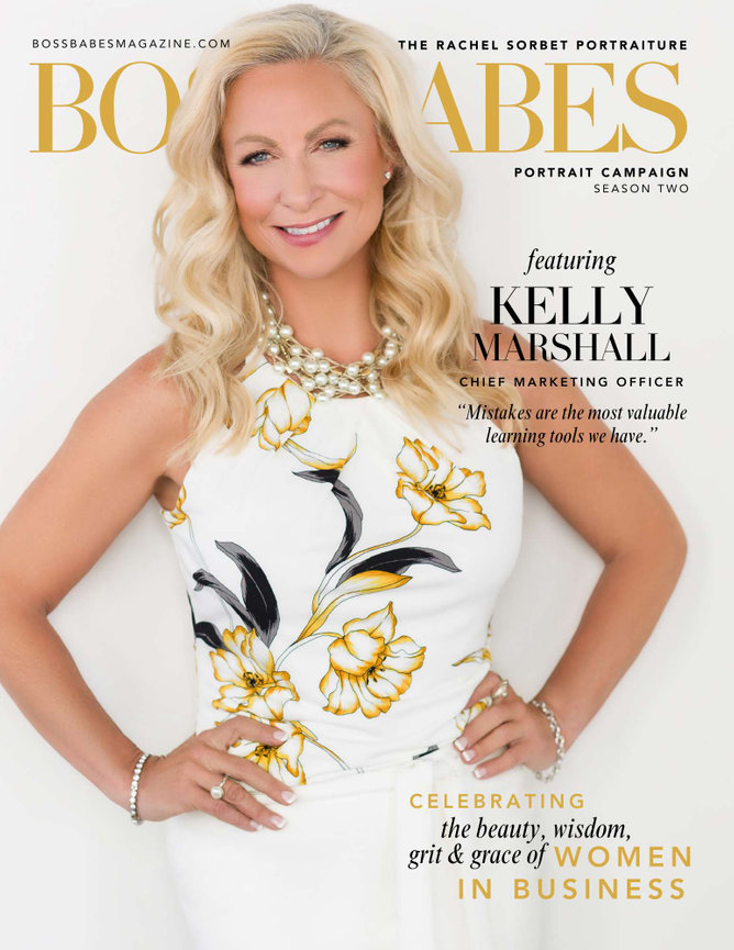 Kelly Marshall on the cover of Boss Babes Magazine