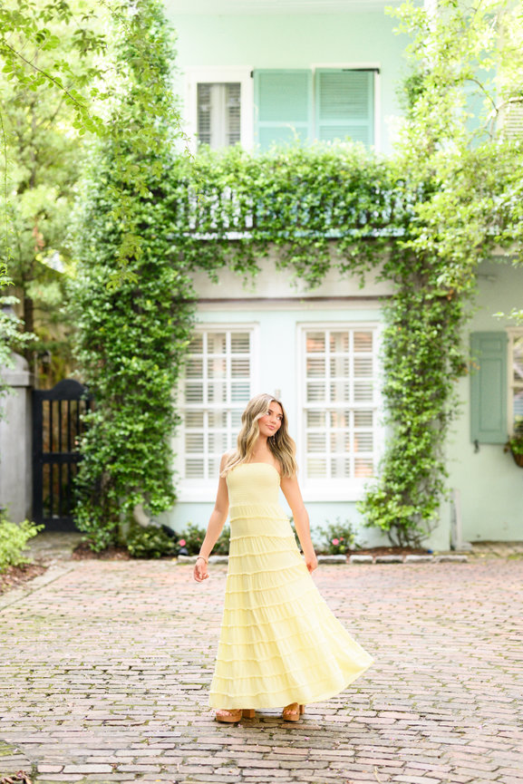 flowy dress senior pictures Whimsical Charleston Portraits at Magnolia Plantation & Rainbow Row Brand: Chris & Carol Apparel