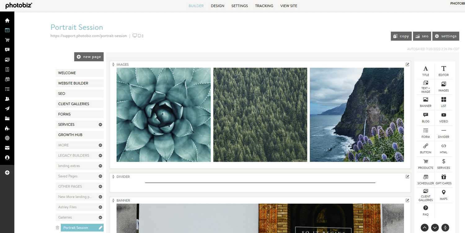How To Use Website Buttons Side by Side - PhotoBiz Knowledge Base
