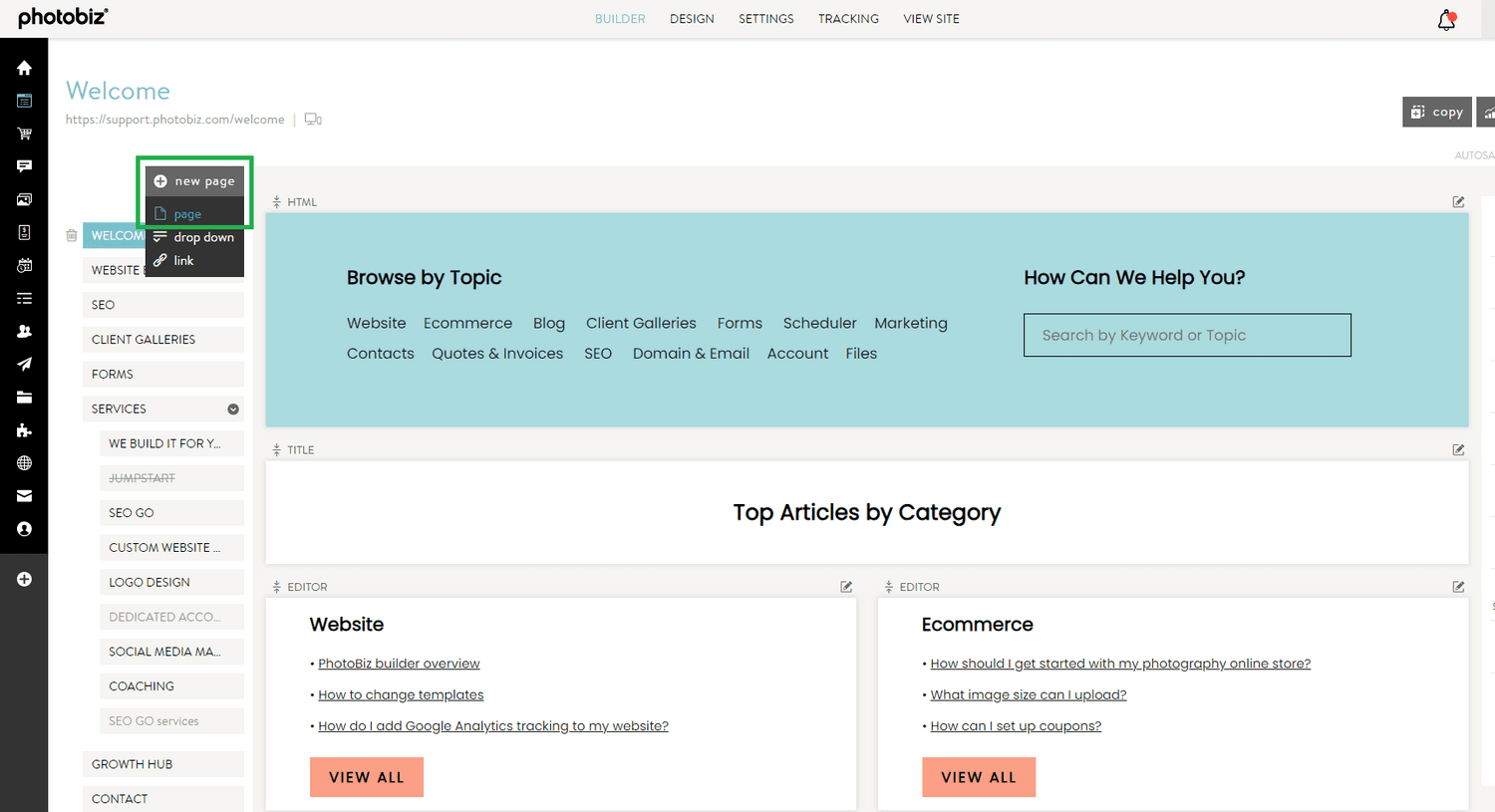 How To Create A Pricing Page - PhotoBiz Knowledge Base