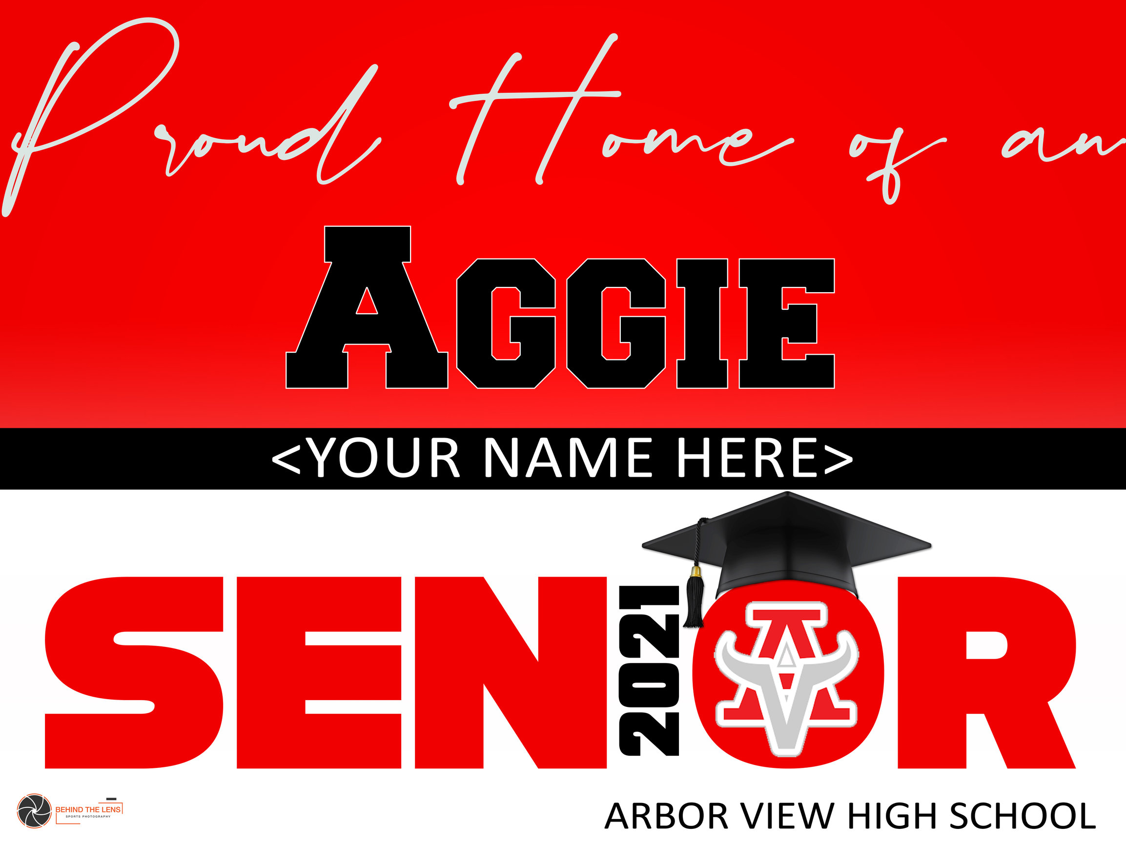 Yard Sign Behind the Lens Sports Photography